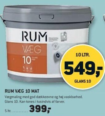 XL-BYG RUM VÆG 10 MAT tilbud