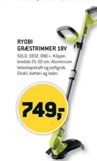 XL-BYG RYOBI GRÆSTRIMMER 18V tilbud