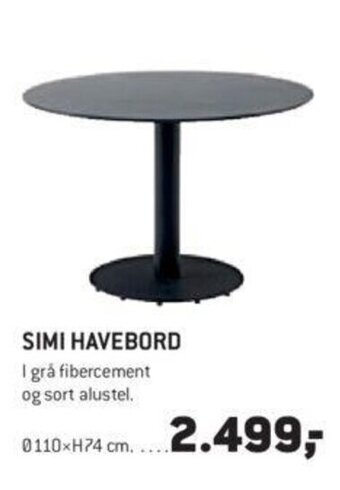 XL-BYG SIMI HAVEBORD tilbud