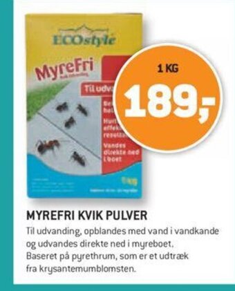 XL-BYG MYREFRI KVIK PULVER tilbud