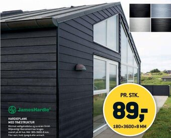 XL-BYG HARDIEPLANK MED TRÆSTRUKTUR tilbud