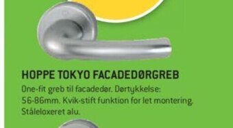 XL-BYG HOPPE TOKYO FACADEDØRGREB tilbud