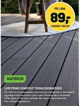 XL-BYG LIVO PRIME KOMPOSIT TERRASSEBRÆDDER tilbud