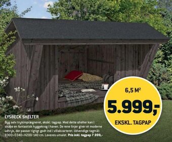 XL-BYG LYSBECK SHELTER tilbud