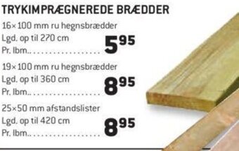 XL-BYG TRYKIMPRÆGNEREDE BRÆDDER tilbud