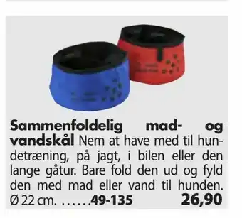 Biltema Sammenfoldelig mad- og vandskål tilbud
