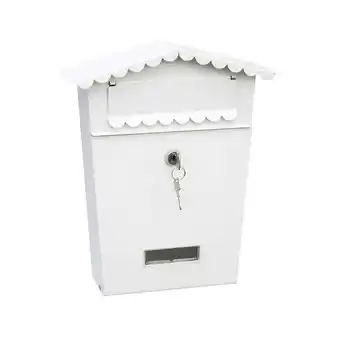 Postkasse edm house stål hvid (21 x 6 x 30 cm)