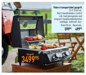 Videro transportabel gasgrill