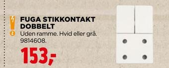 jem & fix Fuga stikkontakt dobbelt tilbud
