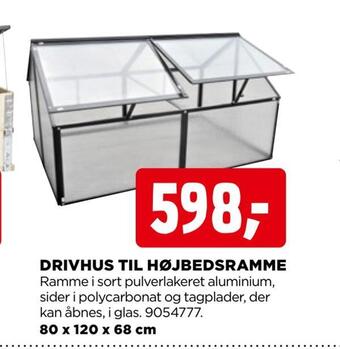 jem & fix Drivhus til højbedsramme tilbud