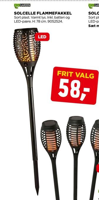 jem & fix Solcelle flammefakkel tilbud