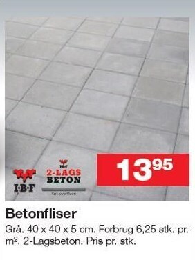 Bauhaus Betonfliser tilbud