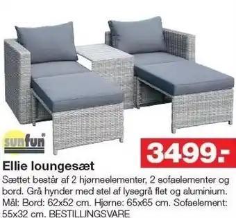 Bauhaus Sunfun ellie loungesæt tilbud