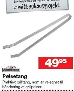 Bauhaus Kingstone pølsetang tilbud