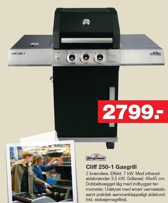 Bauhaus Kingstone cliff 250-1 gasgrill tilbud