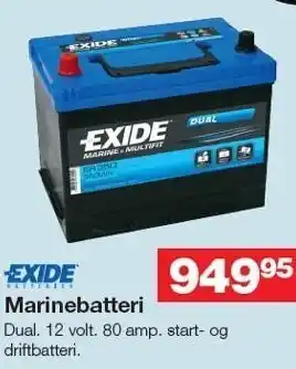 Bauhaus Exide marinebatteri tilbud
