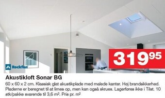Rockfon akustikloft sonar bg