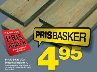 Bauhaus Frøslev hegnsbrædder ru tilbud