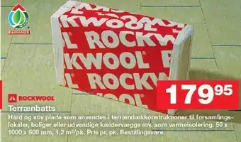 Bauhaus Rockwool terrænbatts tilbud