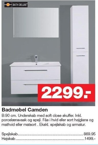 Bauhaus Badmøbel camden tilbud