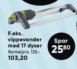 Vippevander med 17 dyser