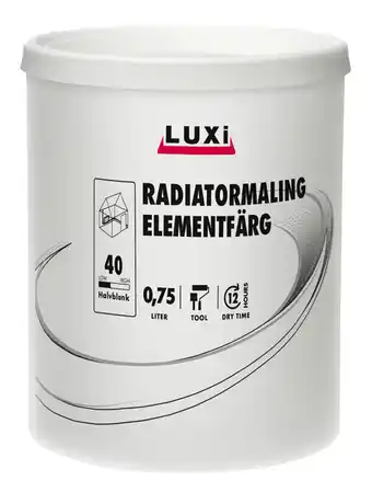 Radiatormaling hvid 0,75 liter - luxi