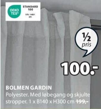 JYSK BOLMEN GARDIN tilbud