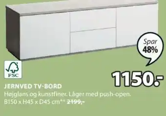 JYSK JERNVED TV-BORD tilbud