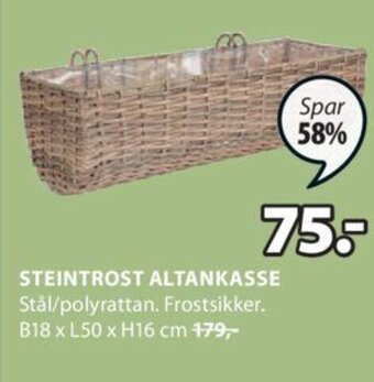 JYSK STEINTROST ALTANKASSE tilbud