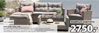 JYSK MORA BORD + SOFA + STOL tilbud