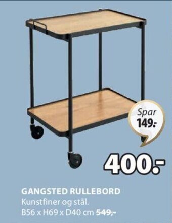 JYSK GANGSTED RULLEBORD tilbud