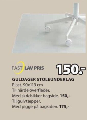 JYSK GULDAGER STOLEUNDERLAG tilbud