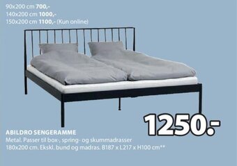 JYSK ABILDRO SENGERAMME tilbud