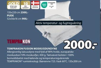 JYSK TEMPRAKON FUSION MOSKUSDUNDYNE tilbud
