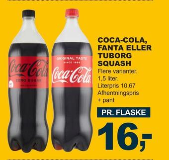 Let-Køb Coca-cola, fanta eller tuborg squash tilbud