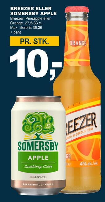 Let-Køb Breezer eller somersby apple tilbud
