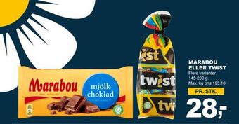 Let-Køb Marabou eller twist tilbud