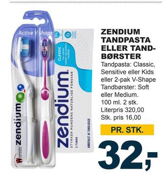 Zendium tandpasta eller tandbørster
