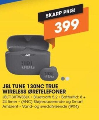 Expert JBL TUNE 130NC TRUE WIRELESS ØRETELEFONER tilbud