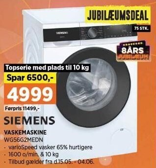 Siemens vaskemaskine