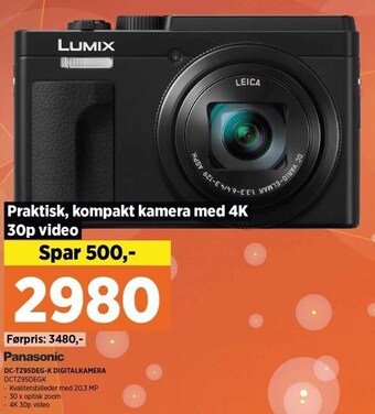 Panasonic dc-tz95deg-k digitalkamera