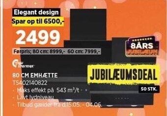 Power 80 cm emhætte tilbud