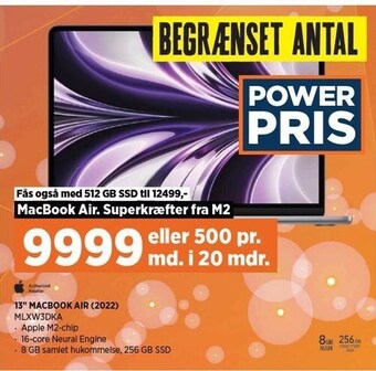 Power Apple 13 macbook air (2022) tilbud