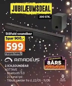 Power Amadeus 2.1ch. soundbar tilbud