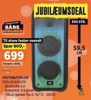 Power Feel festhøjttaler tilbud