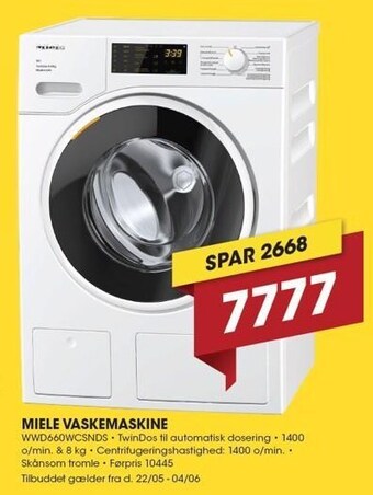 Miele vaskemaskine
