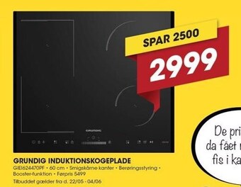 Grundig induktionskogeplade