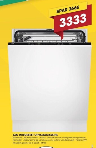 Punkt1 Aeg integreret opvaskemaskine tilbud
