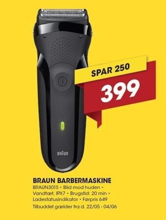 Punkt1 Braun barbermaskine tilbud