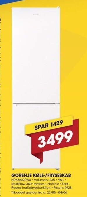 Gorenje køle/fryseskab
